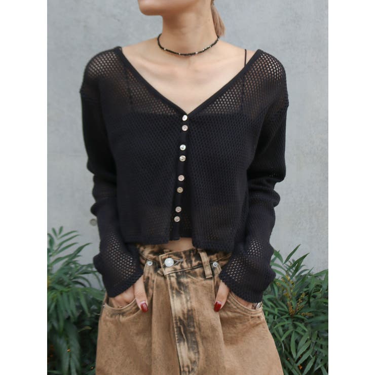 メッシュショートカーディガン | Ungrid | 詳細画像16 