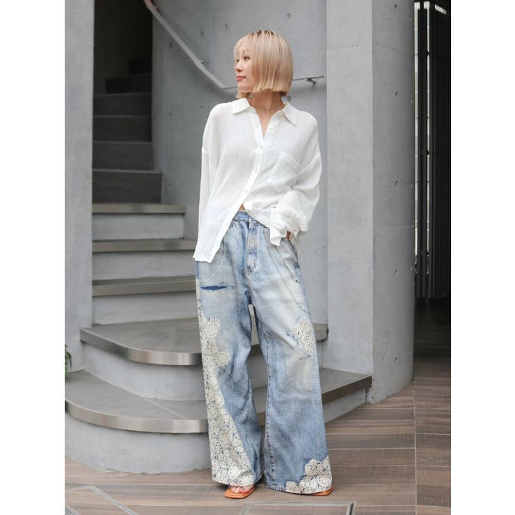 楊柳ビッグルーズシャツ | Ungrid | 詳細画像17 