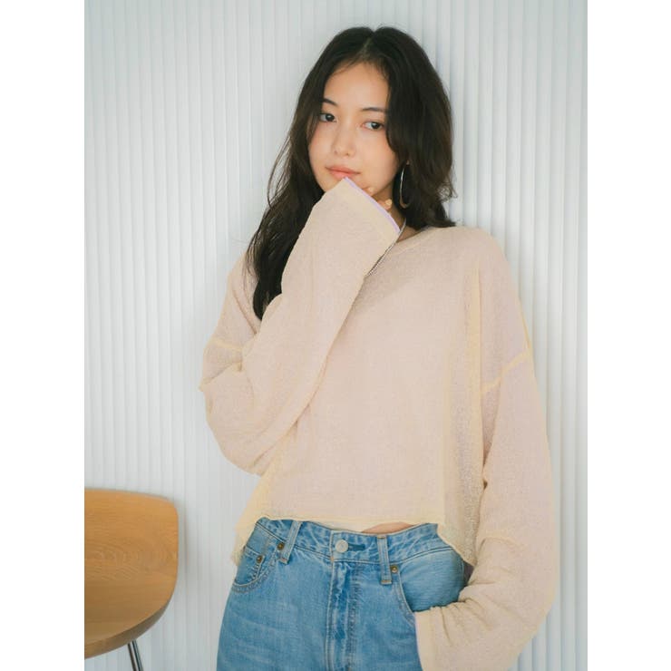 シアーショートニット | Ungrid | 詳細画像3 