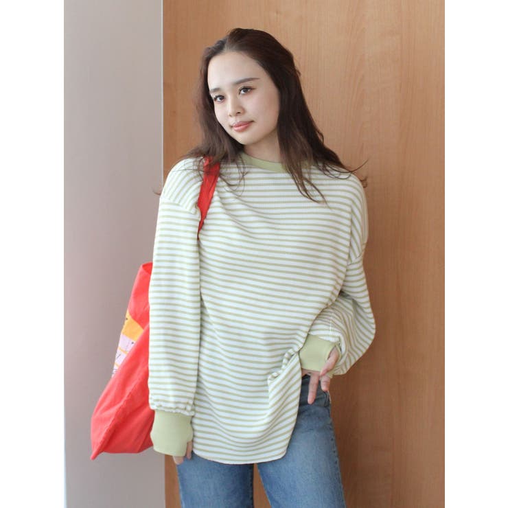 ピスタチオ | 【WEB限定】スリーブボリュームワッフルロングスリーブTee | Ungrid