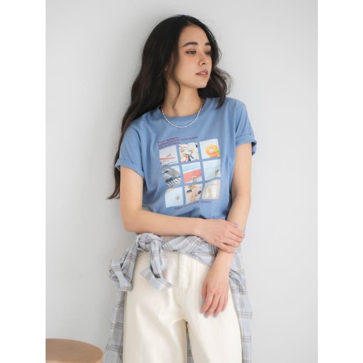 ブルー | フォトプリントコンパクトTee | Ungrid