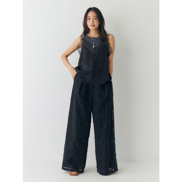 レースデザインサテンキャミソール | Ungrid | 詳細画像17 