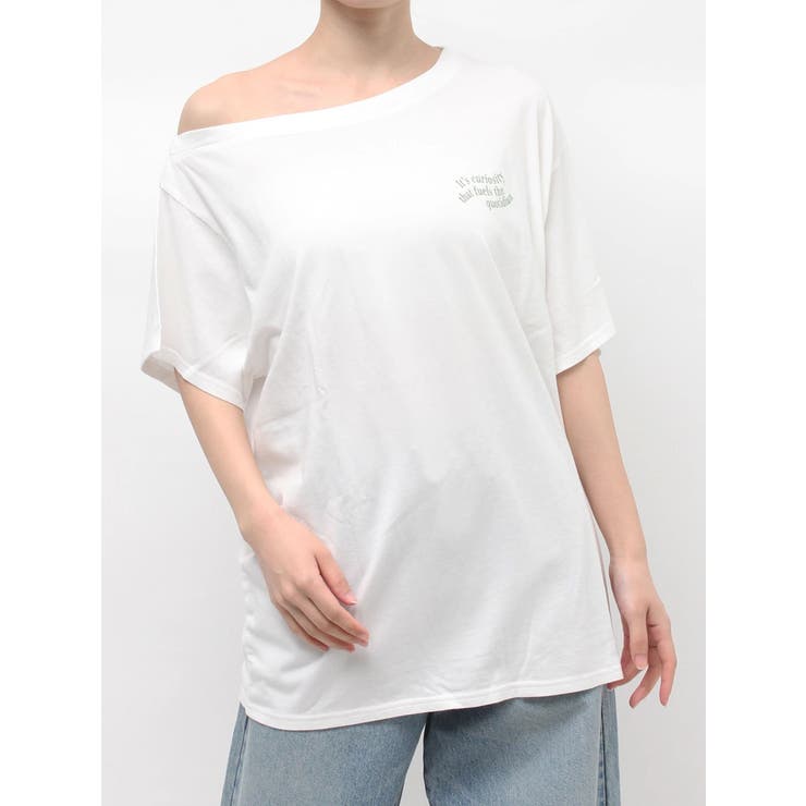 オフホワイト | ワンショルロゴビッグTee | Ungrid