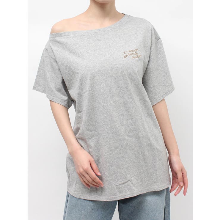 ライトグレー | ワンショルロゴビッグTee | Ungrid
