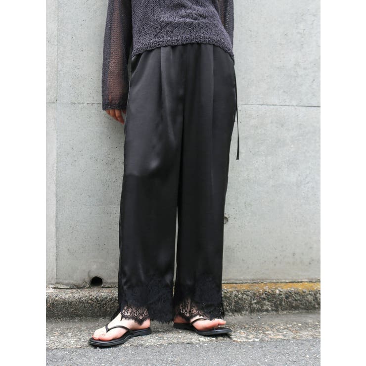 レースデザインサテンパンツ | Ungrid | 詳細画像5 