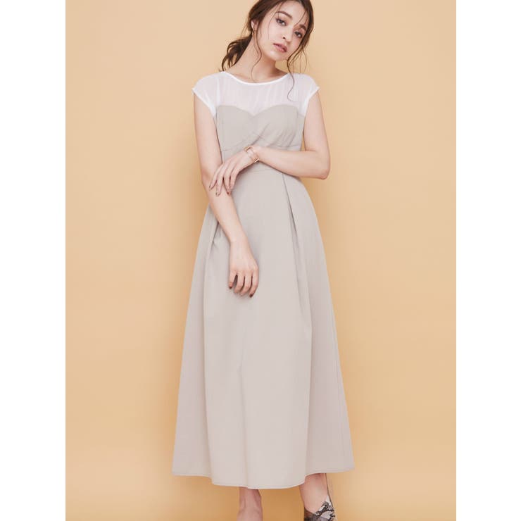 ノースリ切替ロングフレアワンピース 品番 Mksw Resexxy リゼクシー のレディースファッション通販 Shoplist ショップリスト