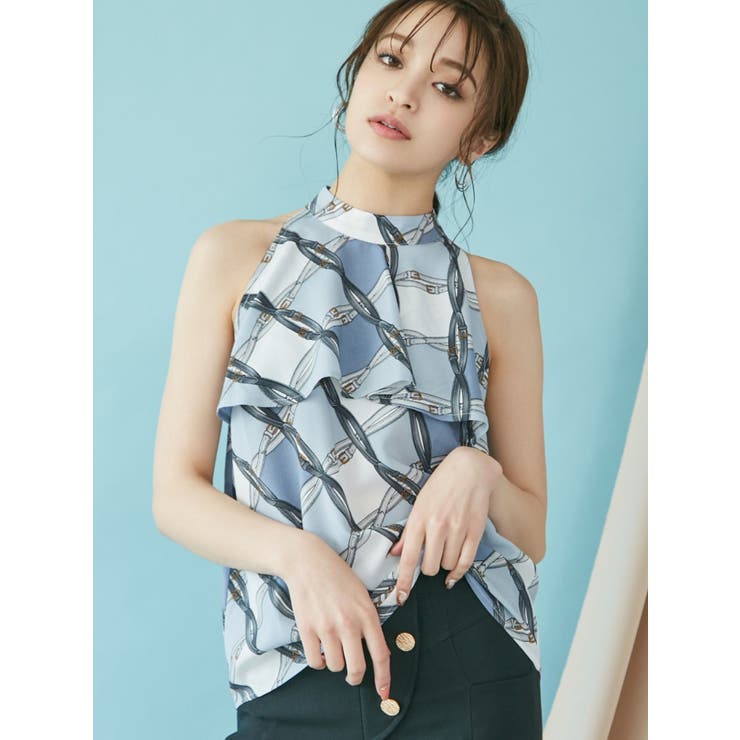 スカーフ柄ブラウス 品番 Mksw Resexxy リゼクシー のレディースファッション通販 Shoplist ショップリスト