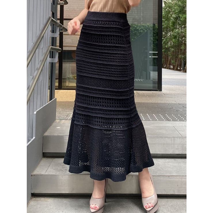鈎針風ニットマキシスカート セットアップ着用可能 品番 Mksw Resexxy リゼクシー のレディースファッション通販 Shoplist ショップリスト