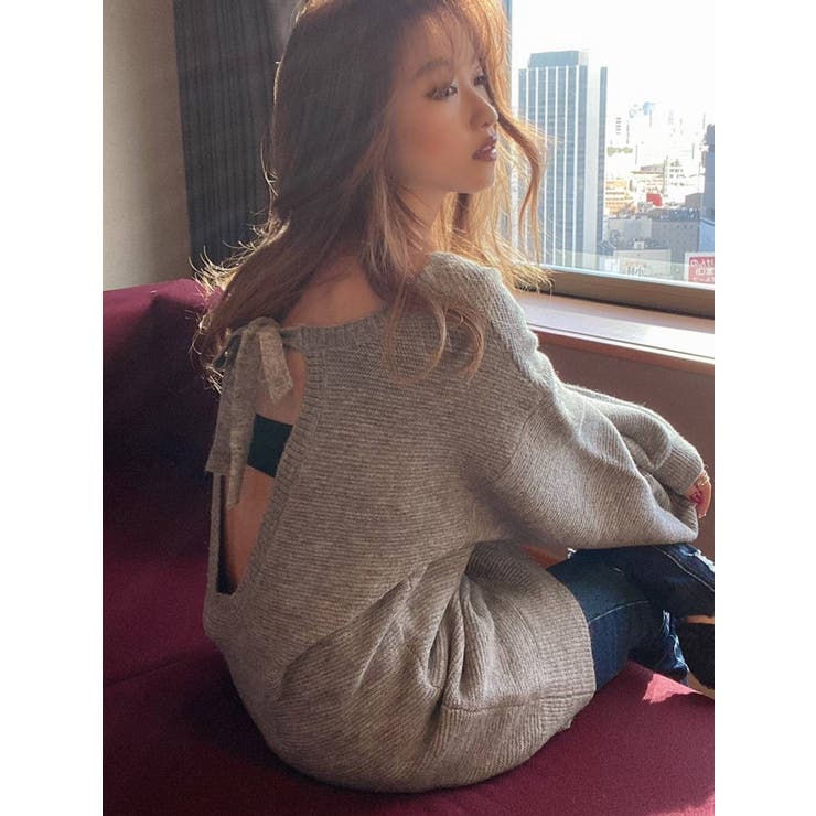 バックオープンニットミニワンピース 品番 Mksw Resexxy リゼクシー のレディースファッション通販 Shoplist ショップリスト