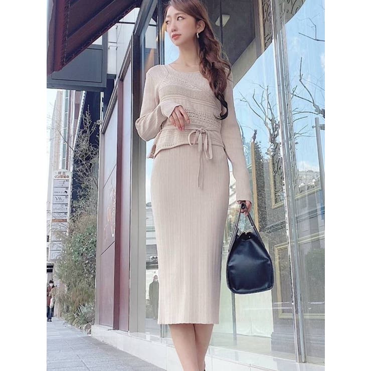 レイヤードリブニットワンピース 品番 Mksw Resexxy リゼクシー のレディースファッション通販 Shoplist ショップリスト