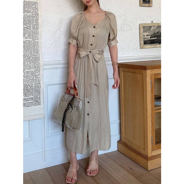 ★M&S Collection チェックｘボタンスルーシャツ 淑女ワンピ★ ウールチェックシャツワンピース / GRACE CONTINENTAL | GRACE