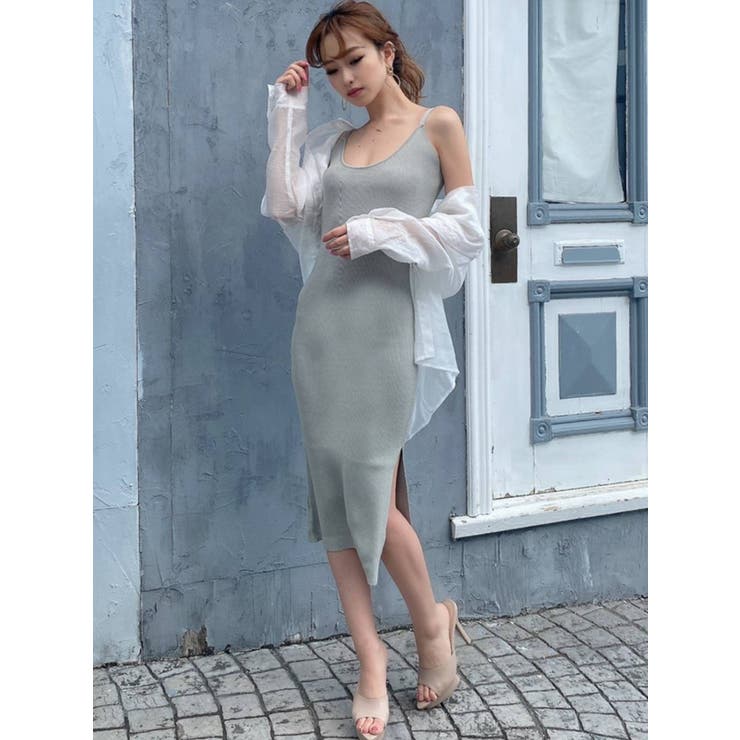 大幅値下げ！【タグ付未使用】ETRE TOKYOリブニットキャミワンピース 大幅値下げ！【タグ付未使用】ETRE TOKYOリブニットキャミワンピース