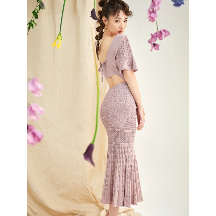 クロシェ調バックリボンワンピース 品番 Mksw Resexxy リゼクシー のレディースファッション通販 Shoplist ショップリスト