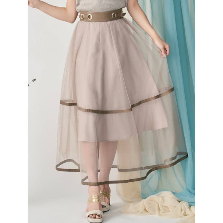 合皮ベルトチュールスカート 品番 Mksw Resexxy リゼクシー のレディースファッション通販 Shoplist ショップリスト