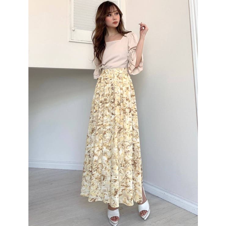 フラワー柄フレアスカート[品番：MKSW0036389]｜RESEXXY