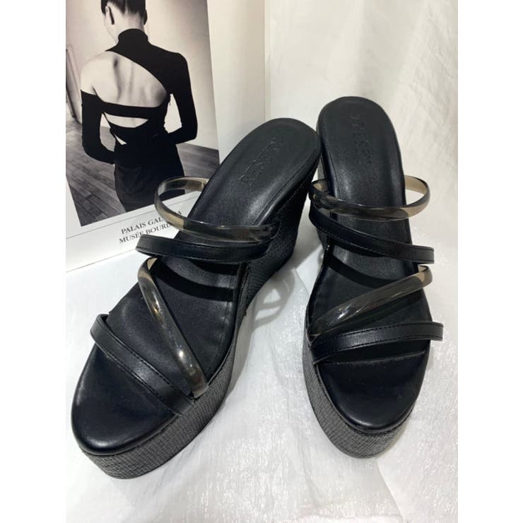 【お気にいる】 ランダムラインウェッジサンダル[品番：MKSW0036181]｜RESEXXY サンダル