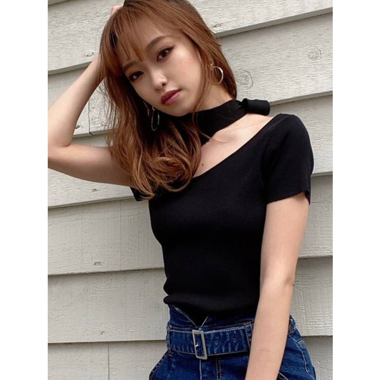 バックネックリボンニットトップス[品番：MKSW0036187]｜RESEXXY