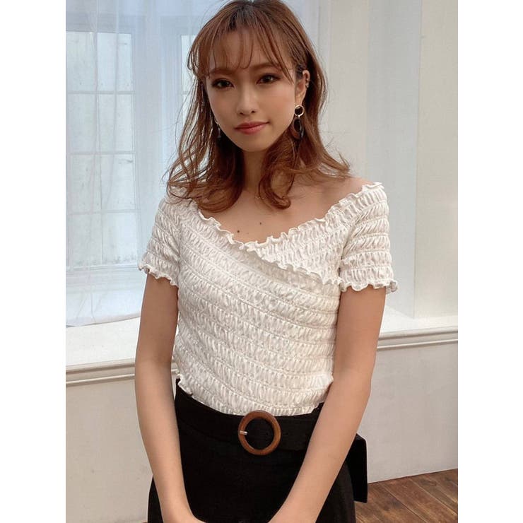 オフショルカットトップス[品番：MKSW0036194]｜RESEXXY（リゼクシー