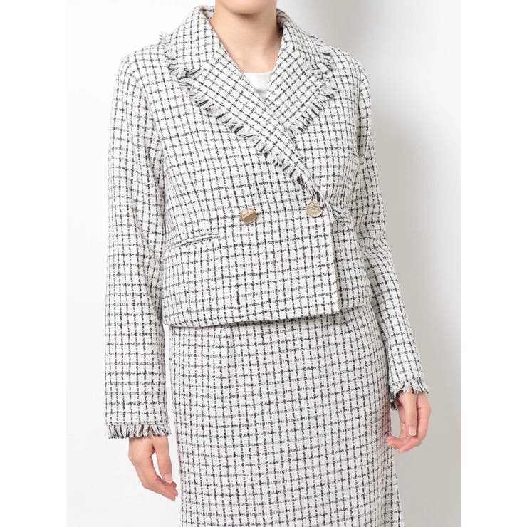 ツイードテーラードジャケット【セットアップ着用可能】[品番