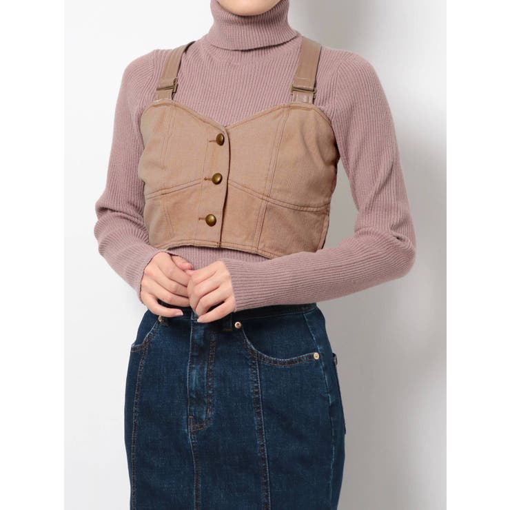 フェイクレザーポイントビスチェ【セットアップ着用可能】[品番