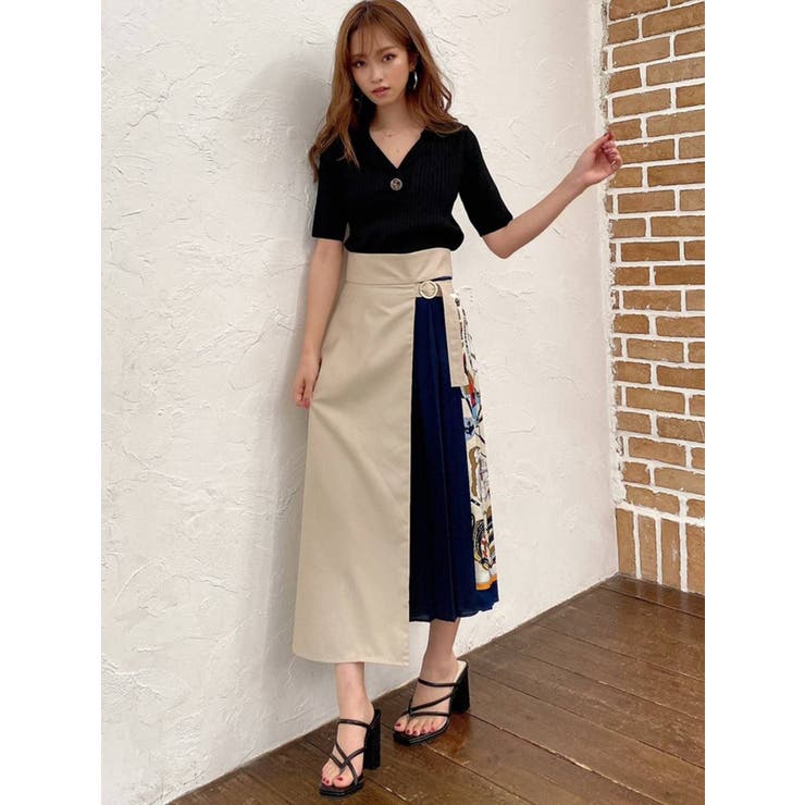 配色セットバックヒールサンダル 品番 Mksw Resexxy リゼクシー のレディースファッション通販 Shoplist ショップリスト