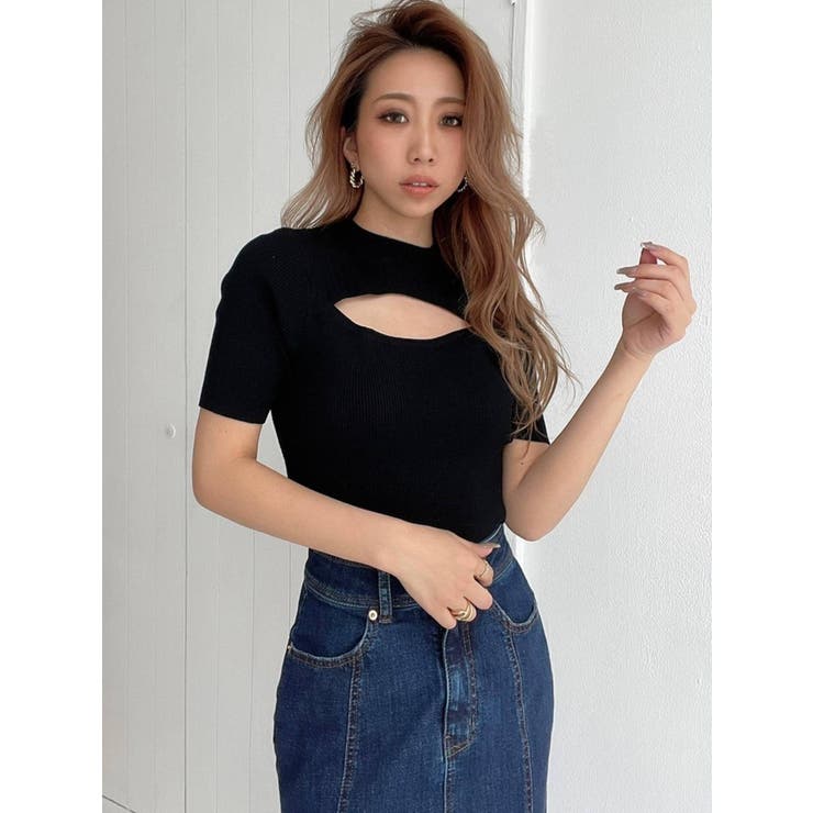 ロングデニムシフォンプリーツスカート[品番：MKSW0038029