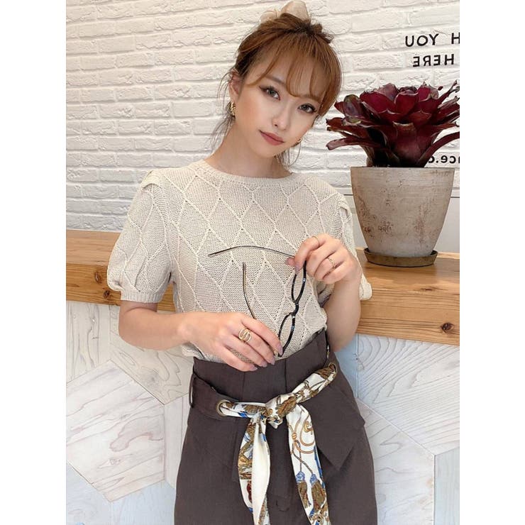 ダイヤデザインニットトップス | RESEXXY | 詳細画像6 