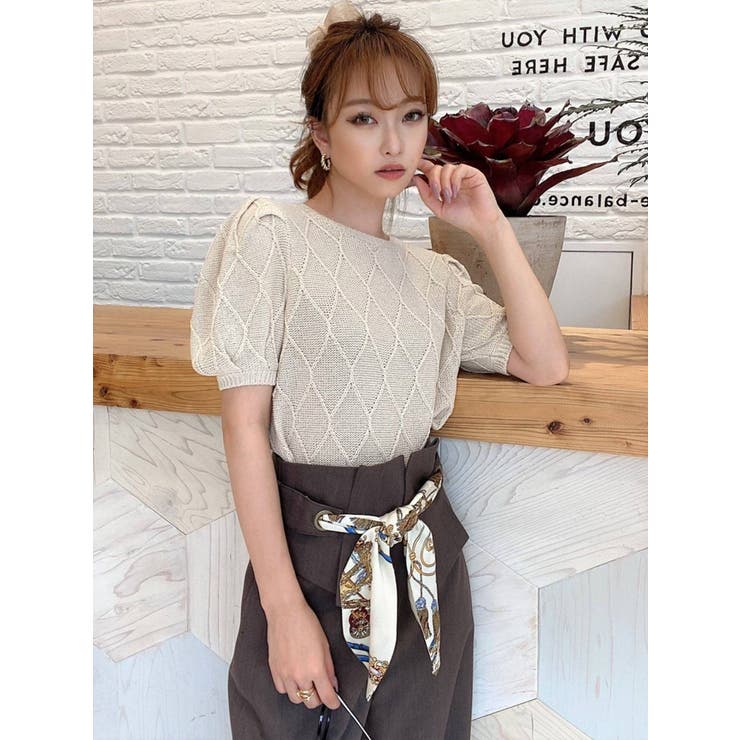 ダイヤデザインニットトップス | RESEXXY | 詳細画像8 