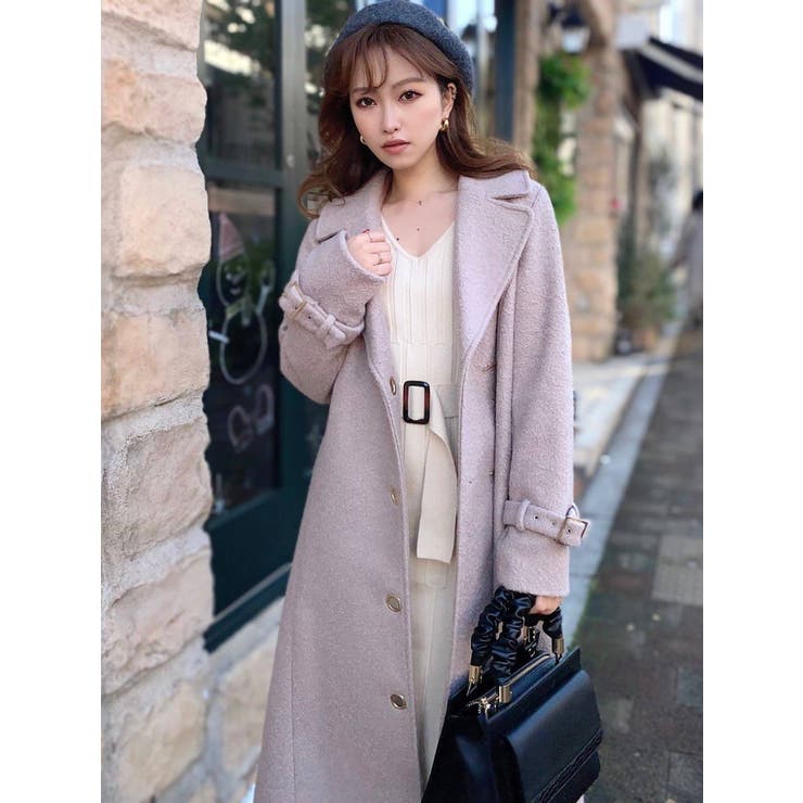 【未使用✨】REJINA PYO ベージュ レザートレンチコート ロングコート パイピングデザインロングコート[品番：MKSW0062238]｜RESEXXY