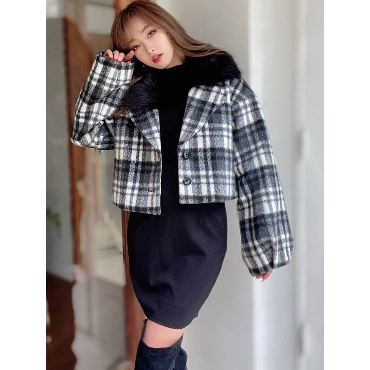 ファー付クロップドジャケット[品番：MKSW0040481]｜RESEXXY