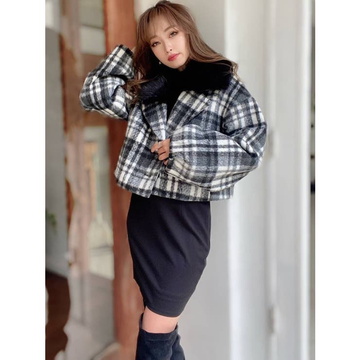 ファー付クロップドジャケット[品番：MKSW0040481]｜RESEXXY