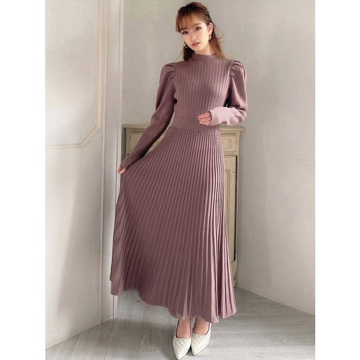 ハイネックフレアニットワンピース[品番：MKSW0040949]｜RESEXXY