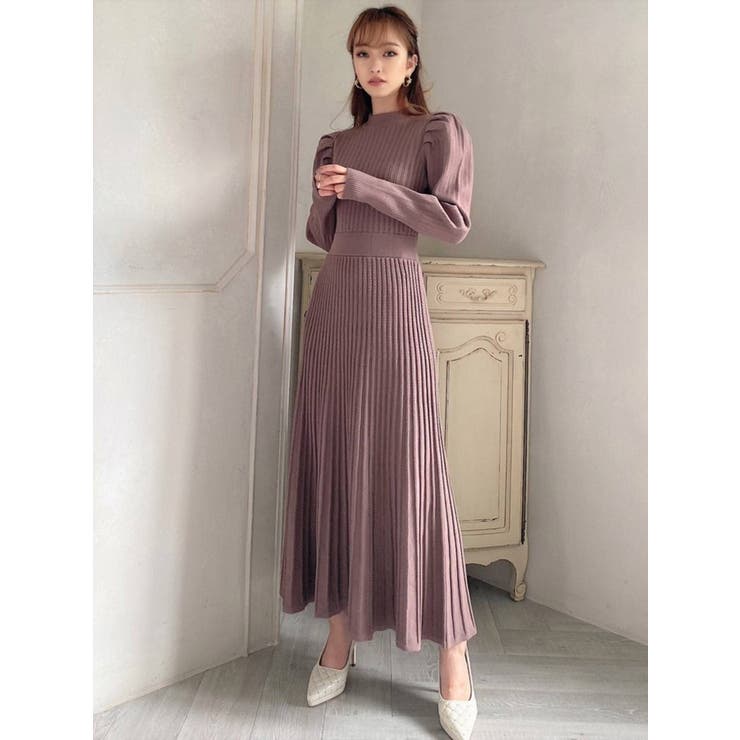 ハイネックフレアニットワンピース[品番：MKSW0040949]｜RESEXXY