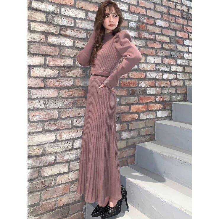 ハイネックフレアニットワンピース[品番：MKSW0040949]｜RESEXXY