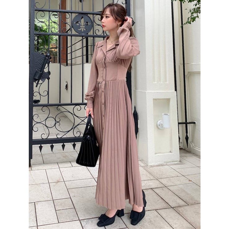 AMERI SHAPELY CORSET DRESS プリーツ コルセット M ワンピース
