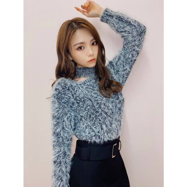 チョーカーシャギーニットトップス[品番：MKSW0039577]｜RESEXXY