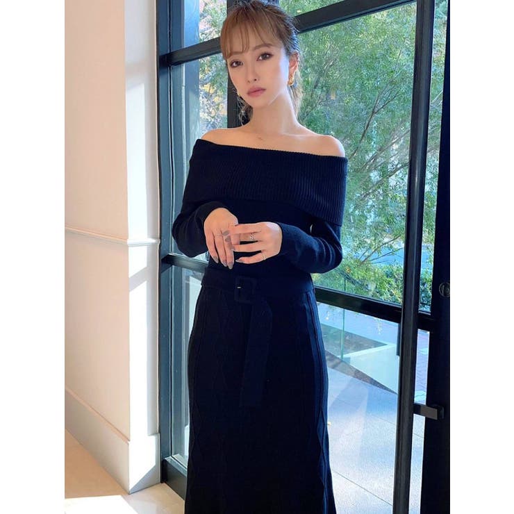 変形リブ2wayニットワンピース[品番：MKSW0041004]｜RESEXXY