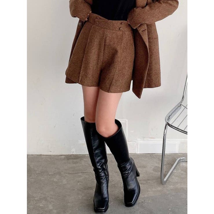 ブラウン | ウエストボタンショートパンツ【セットアップ着用可能】 | RESEXXY