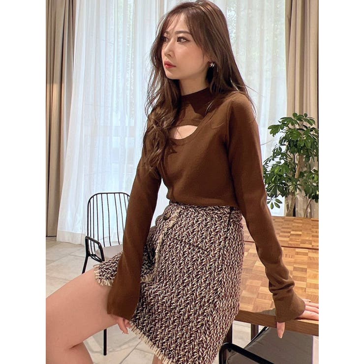 フロントオープンニットトップス[品番：MKSW0041068]｜RESEXXY