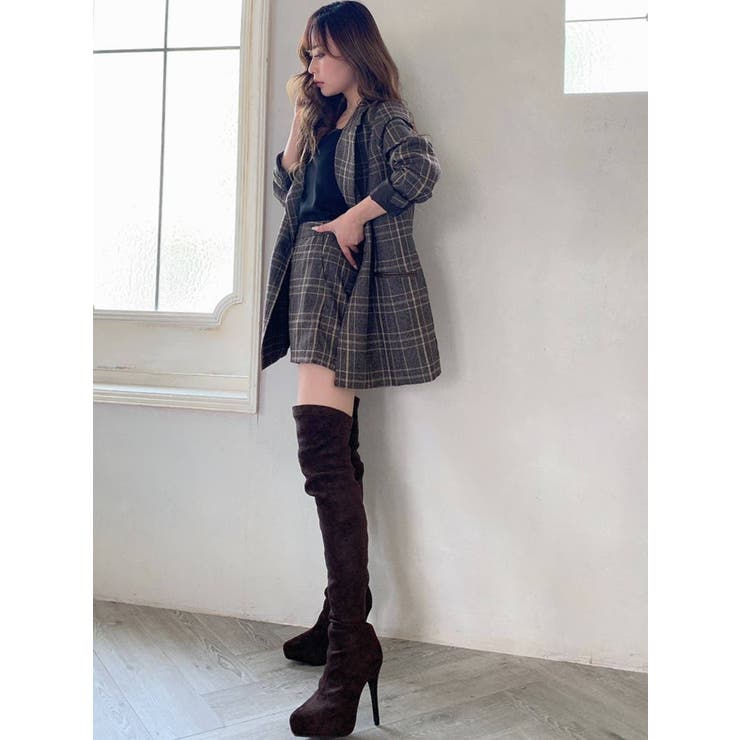 ★新品未使用★上質★L’autre Chose ロートレショーズ　ニーハイブーツ Newlyme ブーツ 5cmローヒール楽チンニーハイブーツ