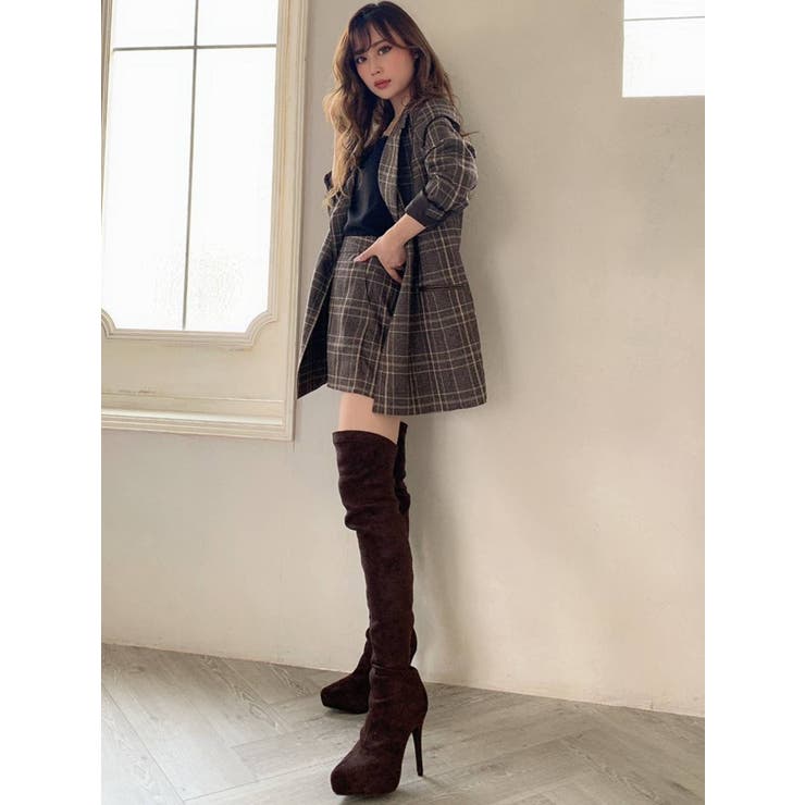 ロングブーツ ニーハイブーツ ダークブラウンブーツ Amazon | [Guoyupika] ロングブーツ レディース ニーハイブーツ