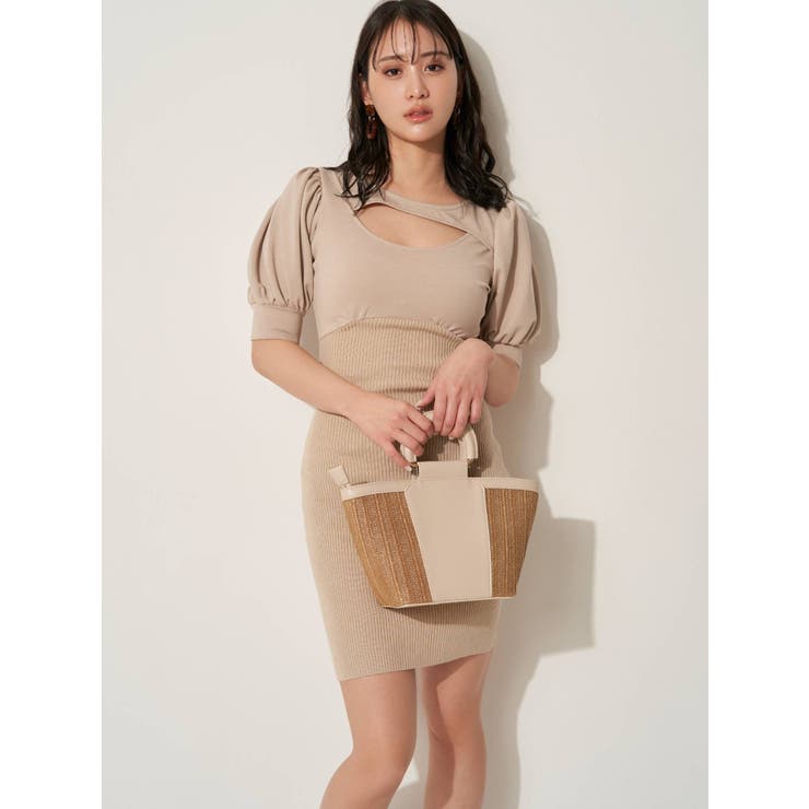 プラス・ピープル レディース ワンピース トップス Short dresses Ocher