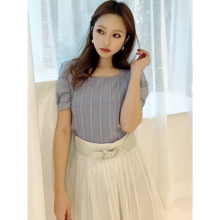 マテリアルミックスショートニット | RESEXXY | 詳細画像11 