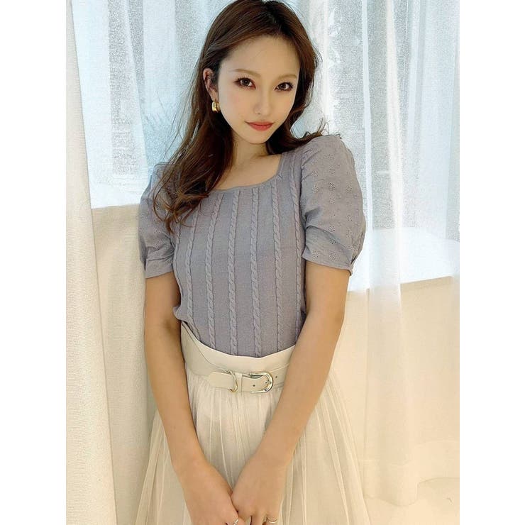 マテリアルミックスショートニット | RESEXXY | 詳細画像12 