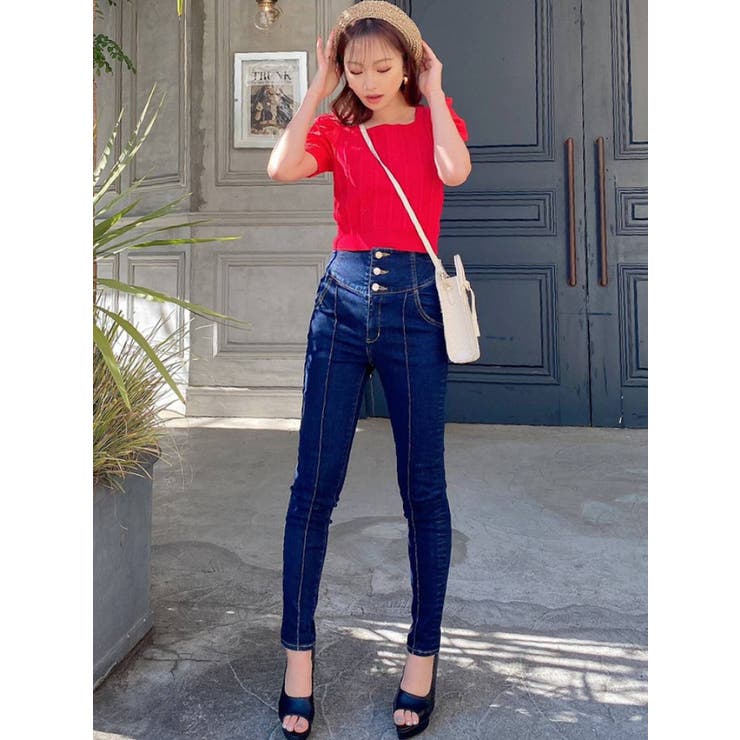 マテリアルミックスショートニット | RESEXXY | 詳細画像14 