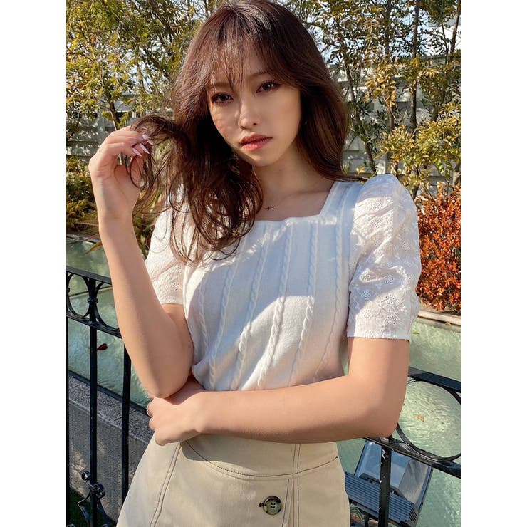 マテリアルミックスショートニット | RESEXXY | 詳細画像18 