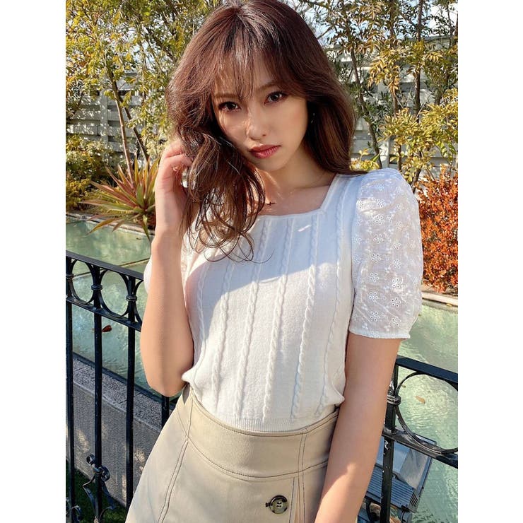 マテリアルミックスショートニット | RESEXXY | 詳細画像19 