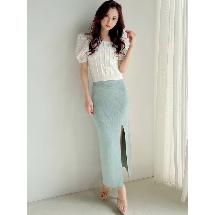 マテリアルミックスショートニット | RESEXXY | 詳細画像24 