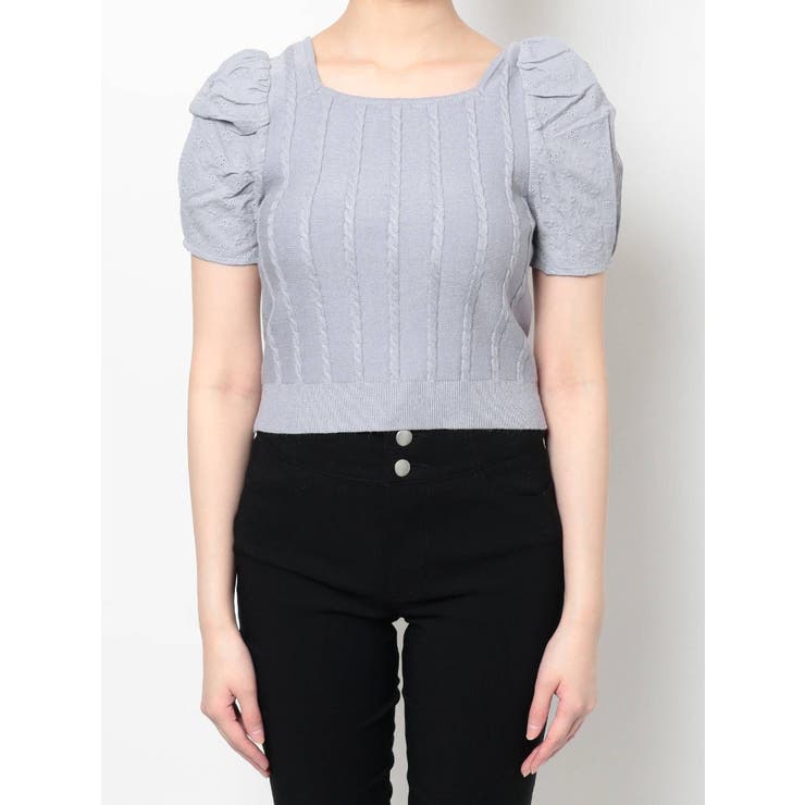 マテリアルミックスショートニット | RESEXXY | 詳細画像26 