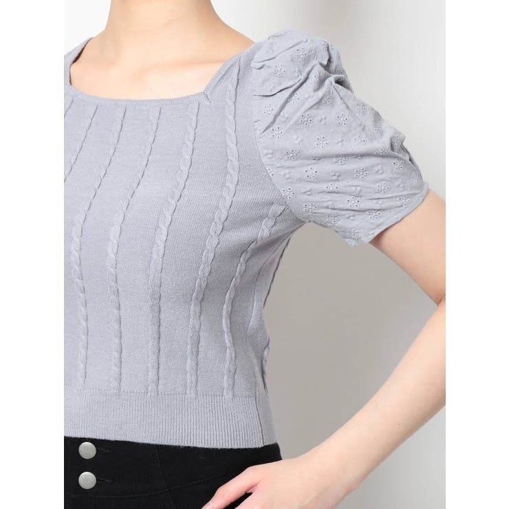 マテリアルミックスショートニット | RESEXXY | 詳細画像30 